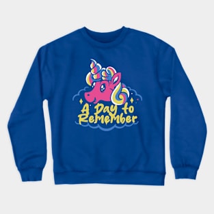 a day and the naughty unicorn Crewneck Sweatshirt